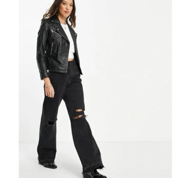 NWT Barney's real leather jacket Clara Size 16 - Picture 3 of 8